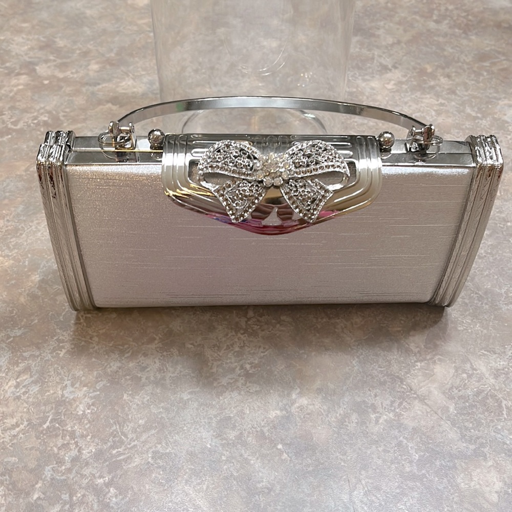 Vintage silver evening purse